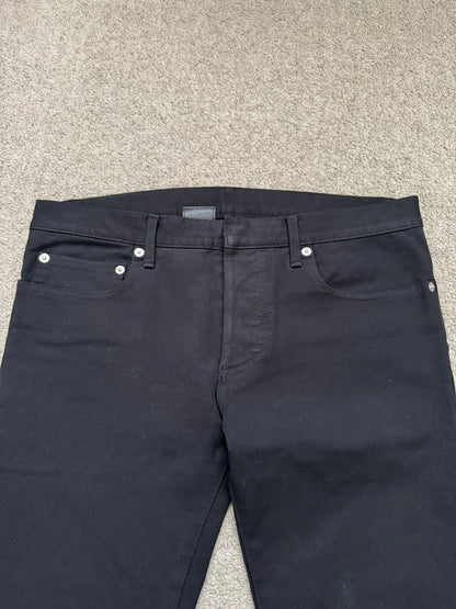 SS10 Dior Homme by Kris Van Assche MIJ Black Rayon Denim Jeans