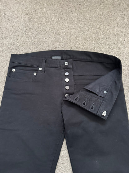 SS10 Dior Homme by Kris Van Assche MIJ Black Rayon Denim Jeans