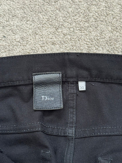 SS10 Dior Homme by Kris Van Assche MIJ Black Rayon Denim Jeans