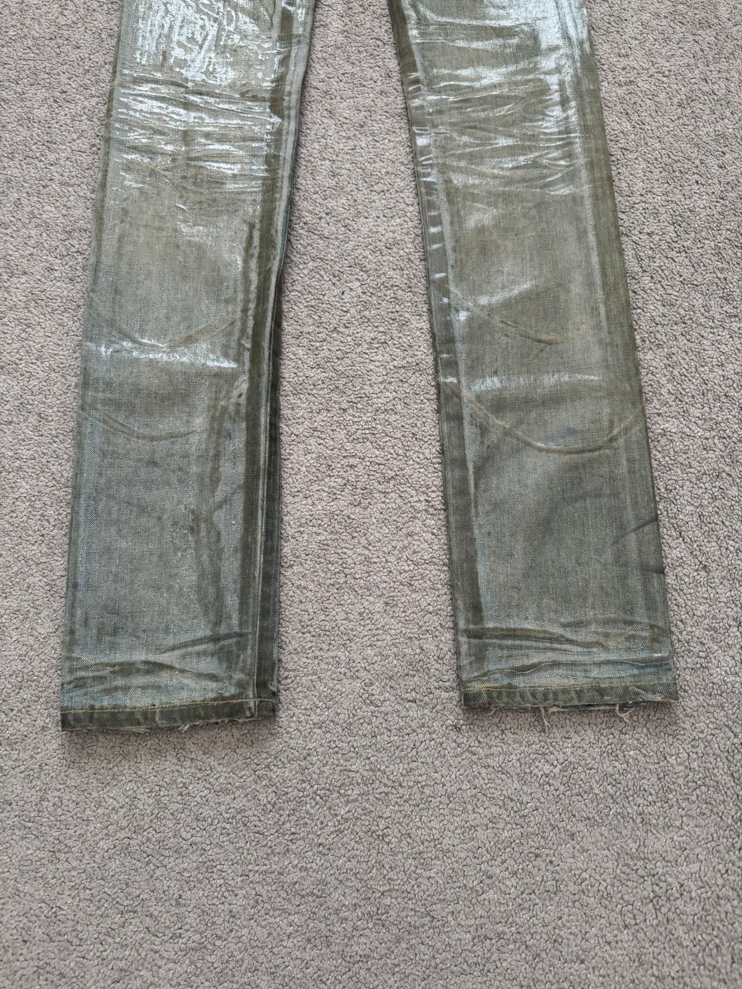 SS04 Dior Homme by Hedi Slimane “Bleu Claire” Waxed Denim Jeans