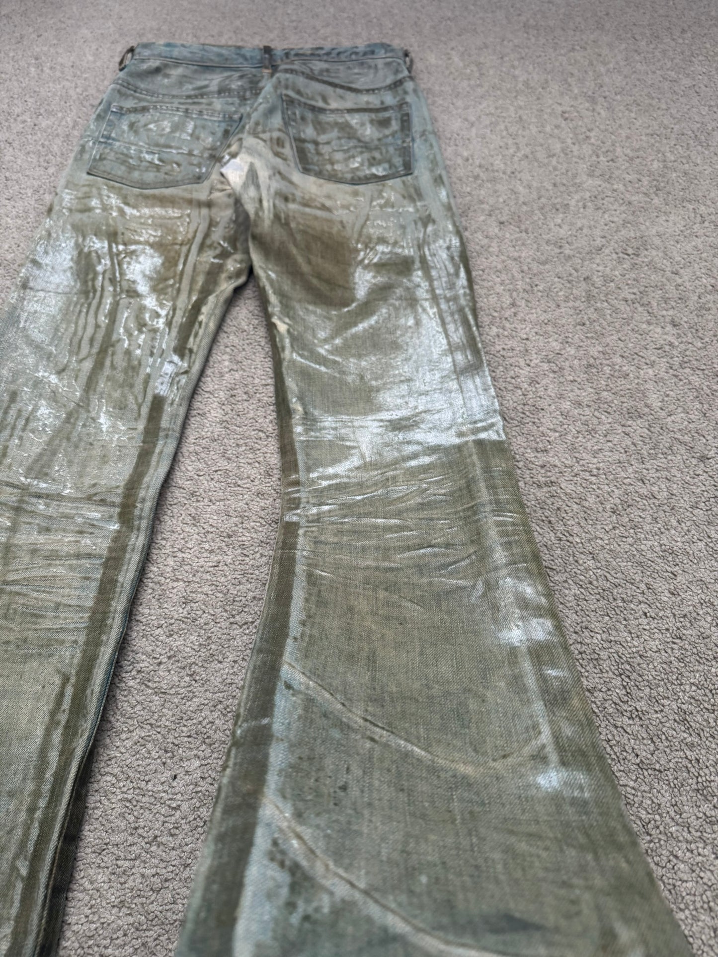 SS04 Dior Homme by Hedi Slimane “Bleu Claire” Waxed Denim Jeans