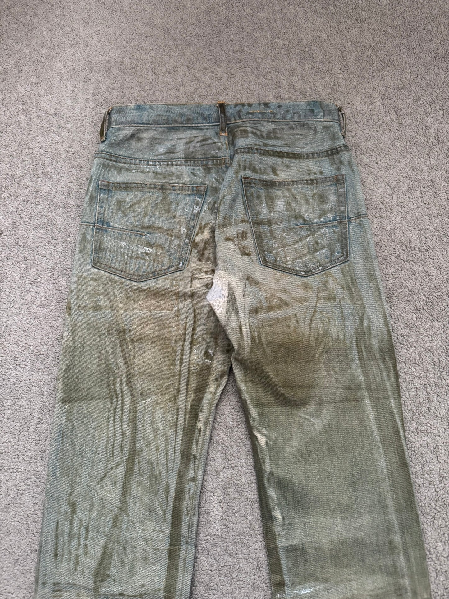 SS04 Dior Homme by Hedi Slimane “Bleu Claire” Waxed Denim Jeans