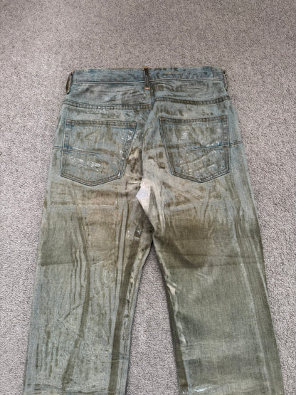 SS04 Dior Homme by Hedi Slimane “Bleu Claire” Waxed Denim Jeans