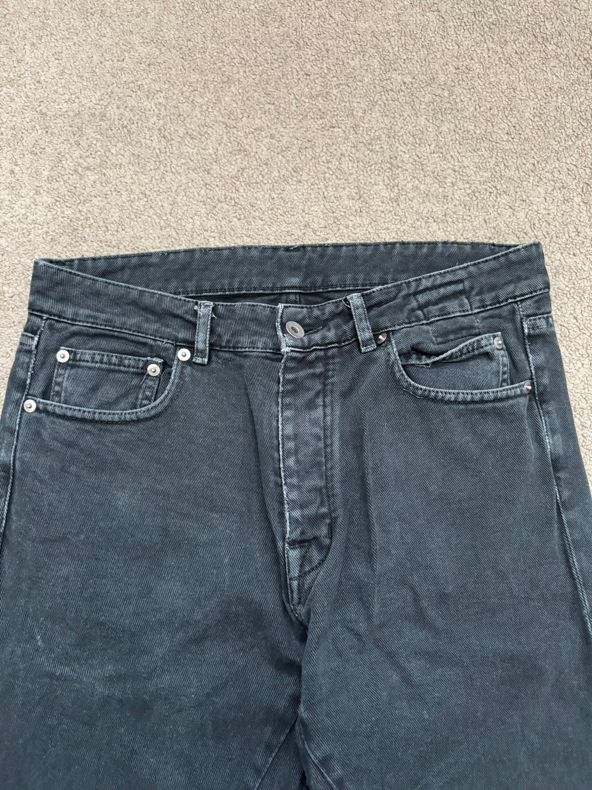 SS20 Rick Owens DRKSHDW Faded Washed Torrance Cut Denim Jeans