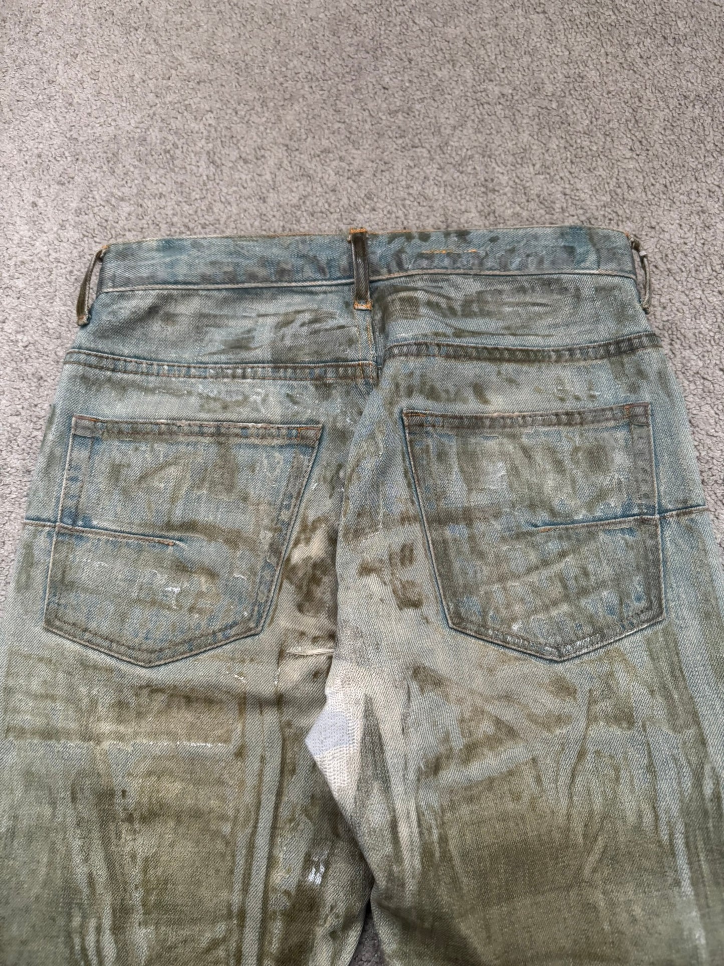SS04 Dior Homme by Hedi Slimane “Bleu Claire” Waxed Denim Jeans
