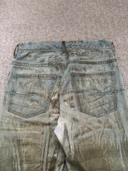 SS04 Dior Homme by Hedi Slimane “Bleu Claire” Waxed Denim Jeans