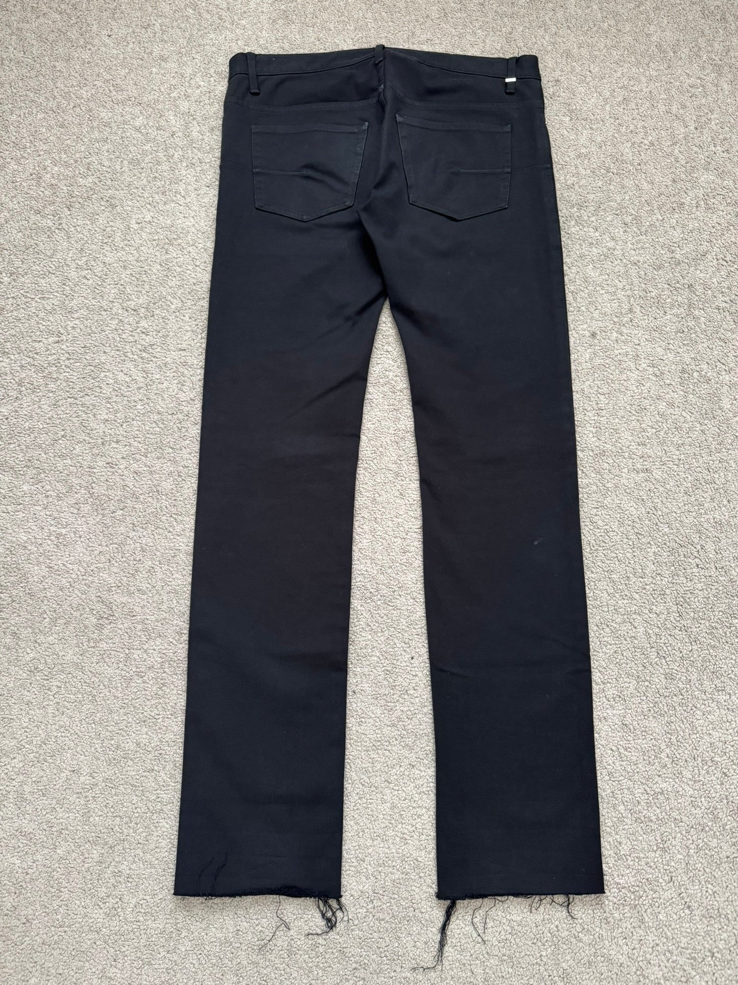 SS10 Dior Homme by Kris Van Assche MIJ Black Rayon Denim Jeans