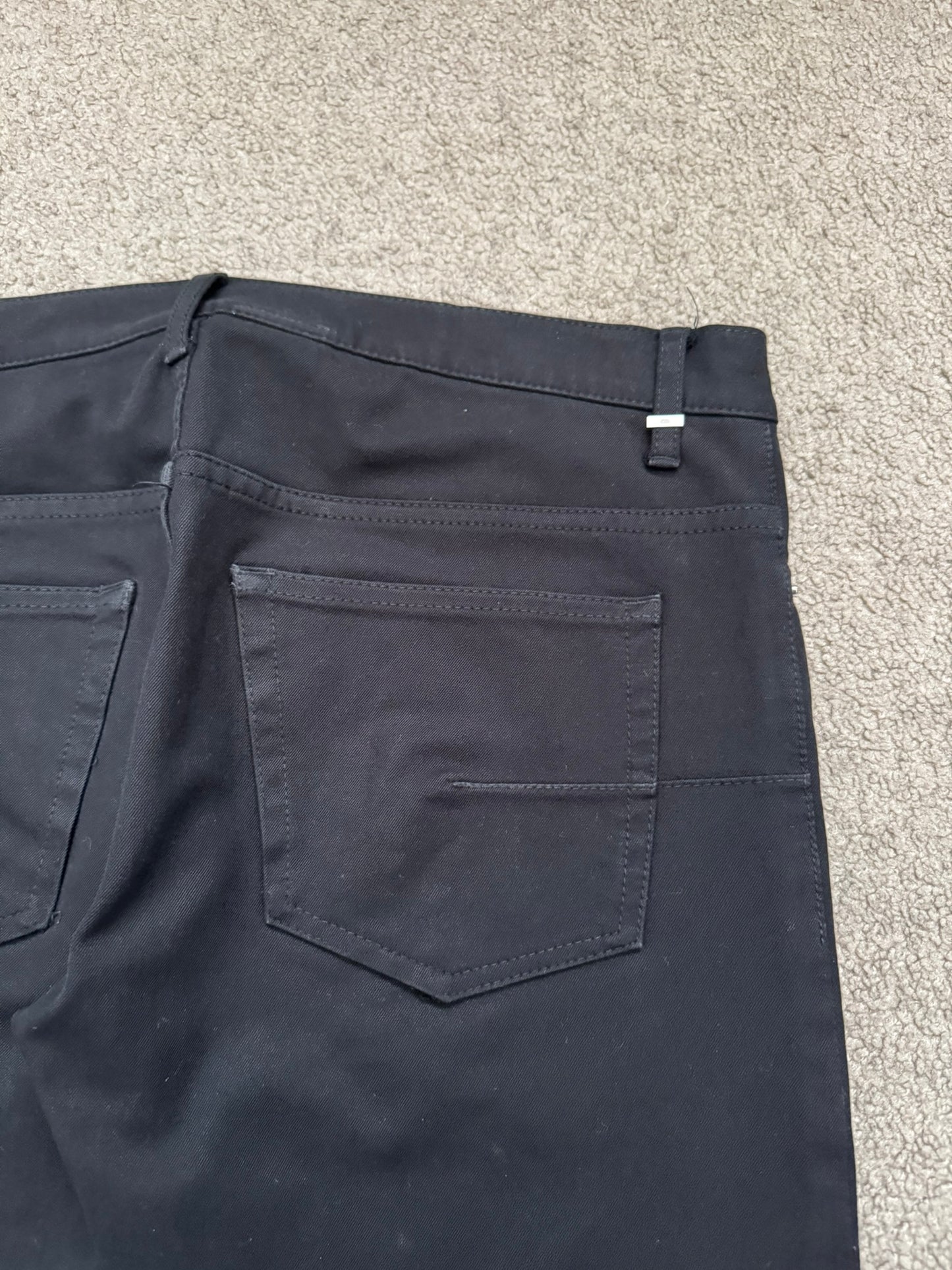 SS10 Dior Homme by Kris Van Assche MIJ Black Rayon Denim Jeans