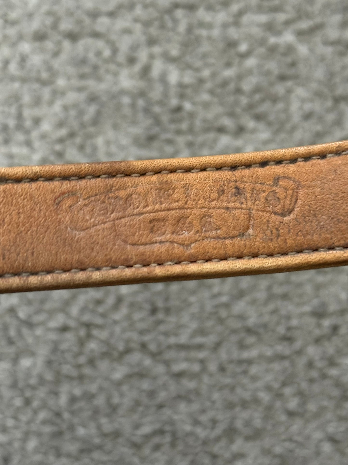 Chrome Heart 3 Rhodium Silver Cross Snap Gold Leather Bracelet