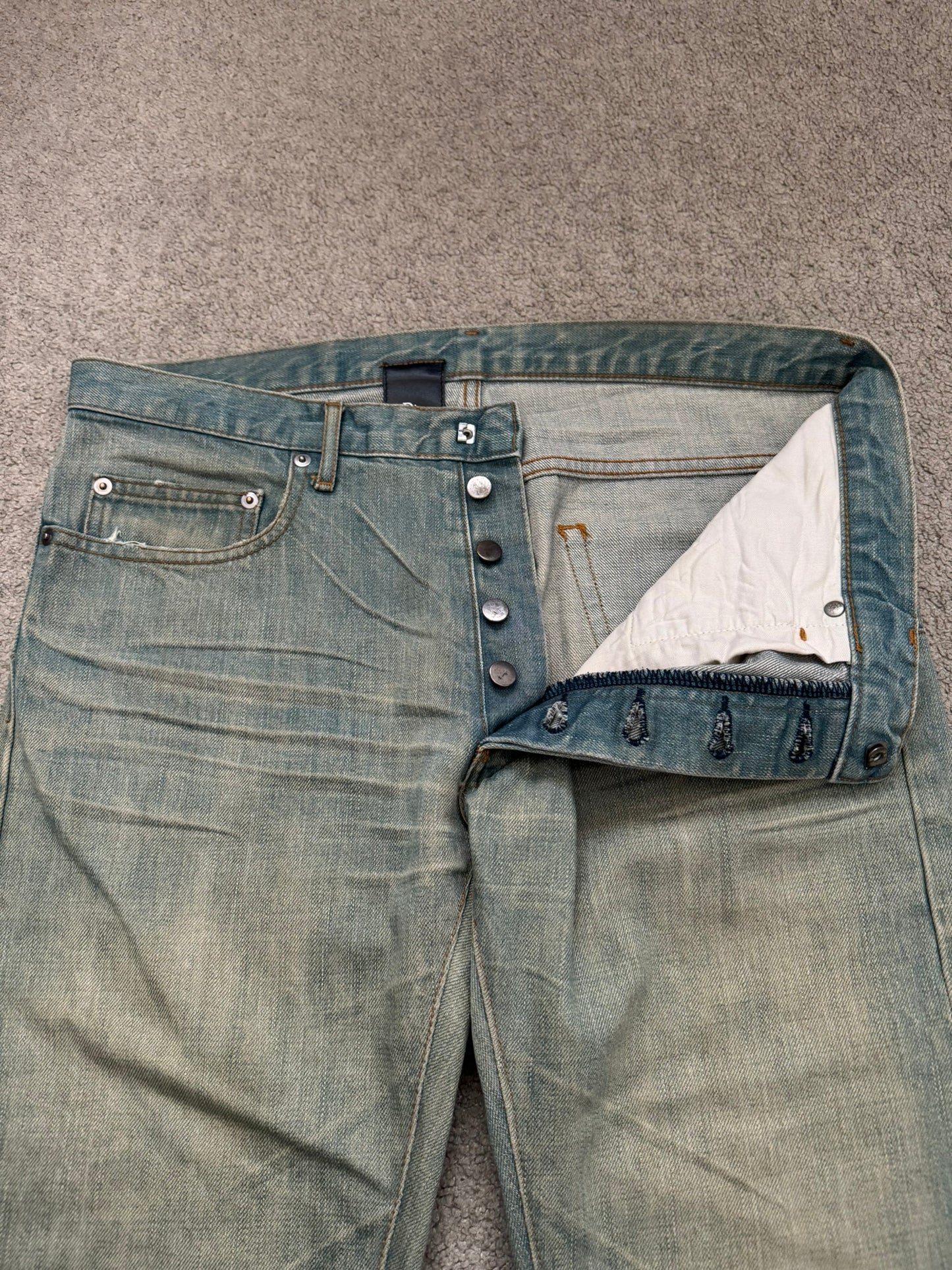SS04 Dior Homme by Hedi Slimane “Bleu Claire” Washed Denim Jeans