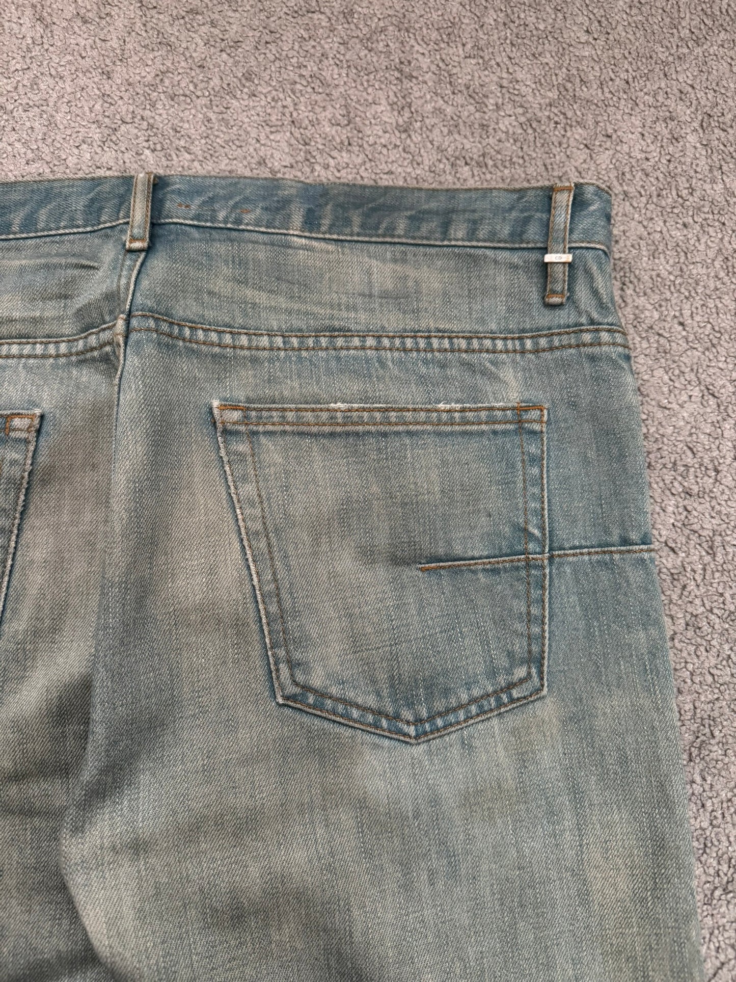 SS04 Dior Homme by Hedi Slimane “Bleu Claire” Washed Denim Jeans
