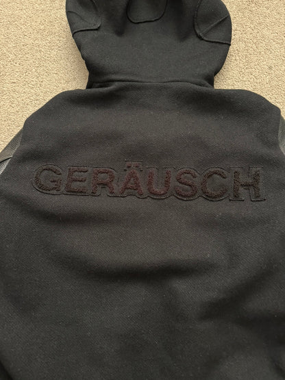 FW12 Undercover "Geräusch" Hooded Varsity Bomber Jacket