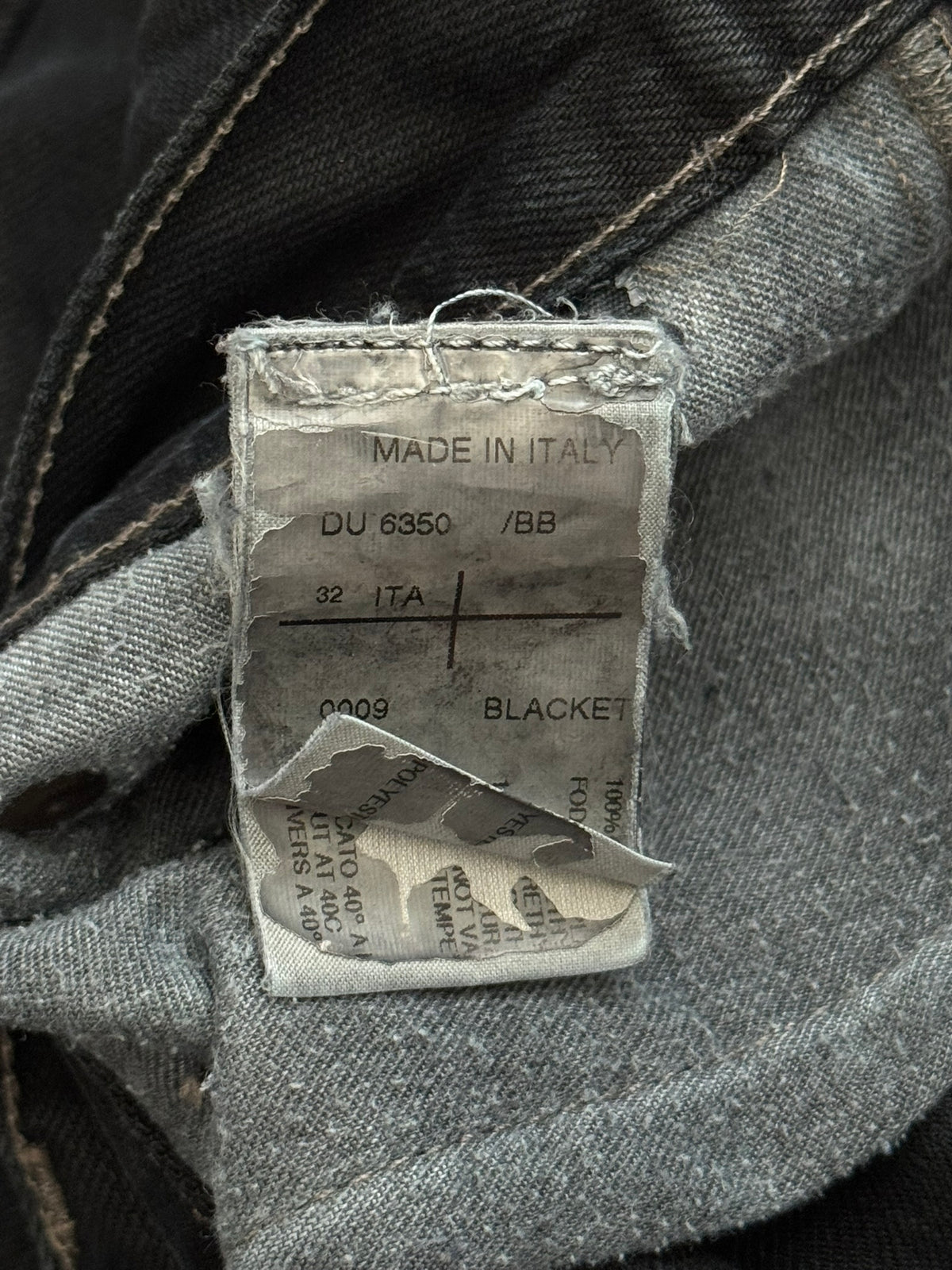 FW12 Rick Owens DRKSHDW Black Waxed Selvedge Berlin Cut Denim Jeans