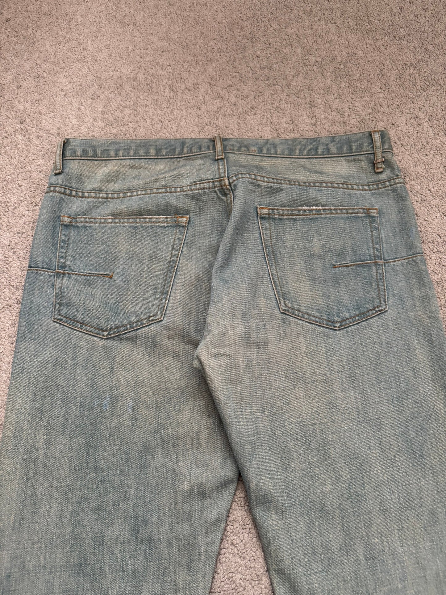 SS04 Dior Homme by Hedi Slimane “Bleu Claire” Washed Denim Jeans
