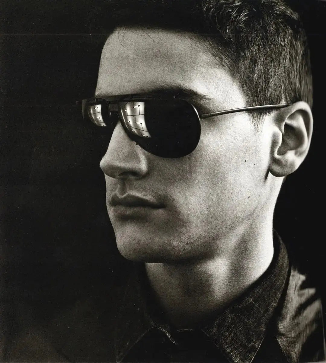 SS04 Dior Homme Hedi Slimane "Strip" Black Shield Sunglasses