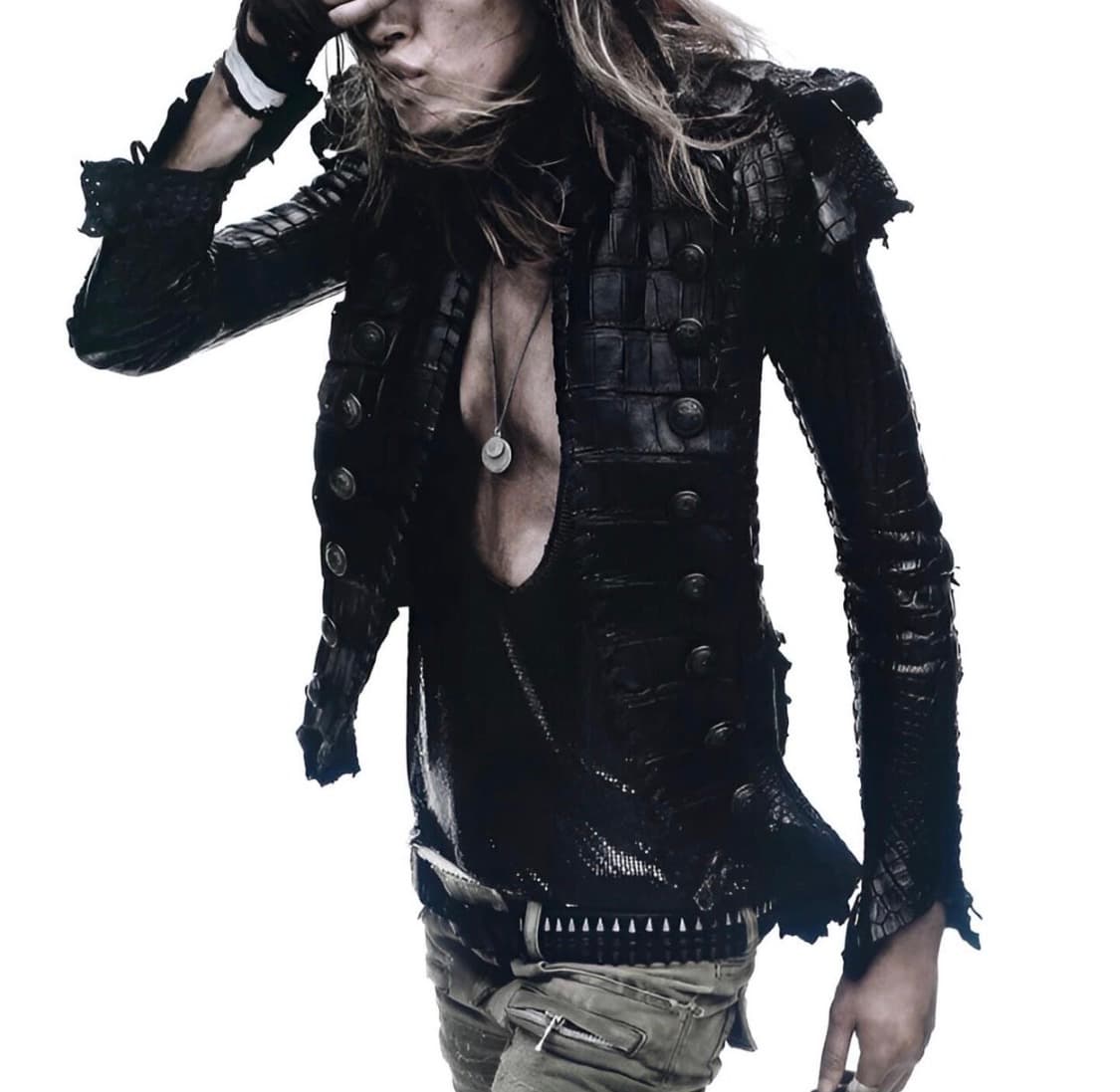 AW10 Balmain by Christophe Decarnin Gunmetal Bullet Belt